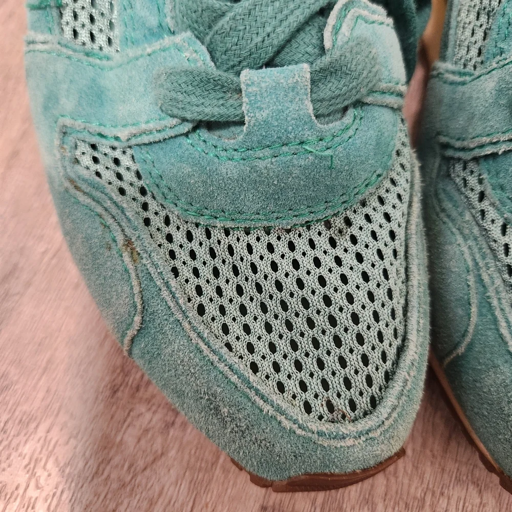 ASH Vintage Teal Platform Sneakers Size 37